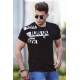 Madmext Black Printed T-shirt for Men 3068 - Siyah