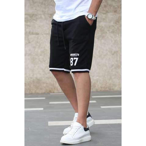 Madmext Men Regular Fit Black Shorts 5405 - Siyah