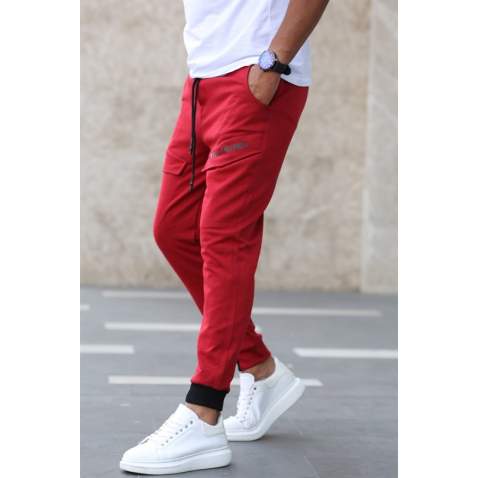 Madmext Red Pocket Detailed Sweatpants 2936 - Kırmızı