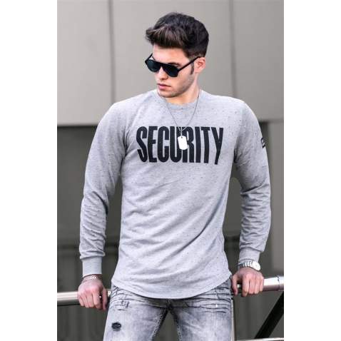 Madmext Grey Rapped Sweatshirt 4126 - Gri