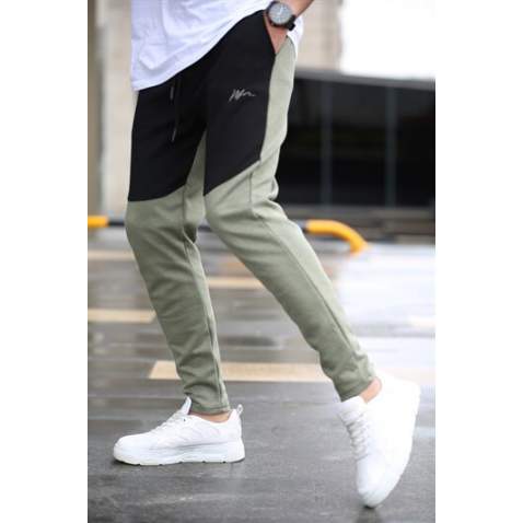 Madmext Men Side-Pocket Khaki Sweatpants 5445 - Haki