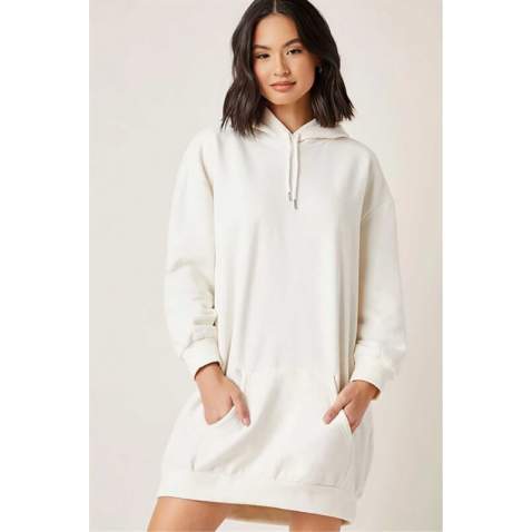 Mad Girls White Hooded Sweatshirt MG083 - Beyaz