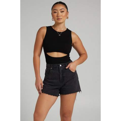 Mad Girls Black Plain Bodysuit MG1448 - Siyah