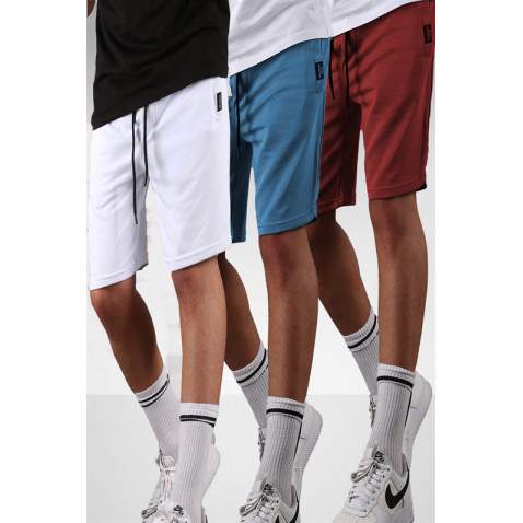 White-Blue-Maroon (Pack of 3) Men Shorts 5790 - Beyaz/mavi/bordo