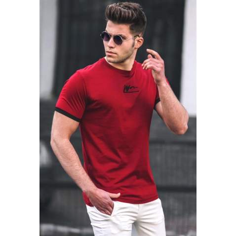 Madmext Men Maroon T-shirt 5200 - Bordo