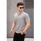 Men Dye Gray Basic T-Shirt - Boyalı gri