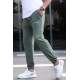 Madmext Men Khaki Printed Sweatpants 5617 - Haki