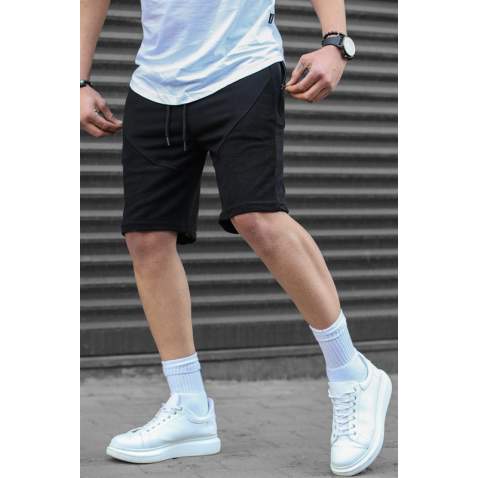 Men Black Capri Shorts - Siyah