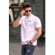 Madmext Men Printed White T-shirt 5805 - Beyaz