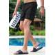 Men Basic Black Swim Shorts - Siyah