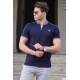 Madmext Men Navy Blue Polo T-Shirt 9281 - Lacivert