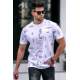 Madmext Men Printed White T-Shirt 5388 - Beyaz