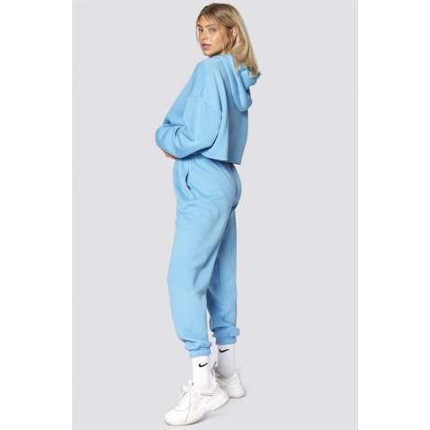 Mad Girls Blue Hooded Women Tracksuit Set MG467 - Mavi