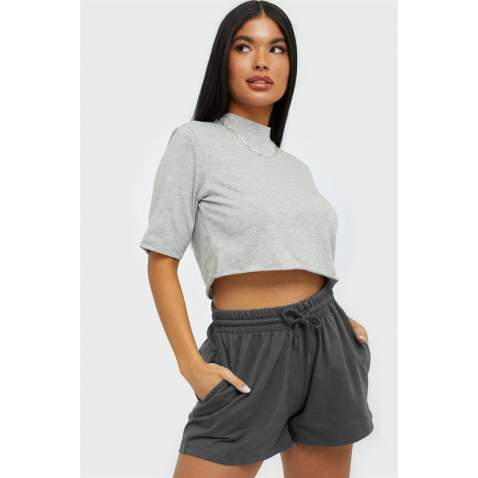 Mad Girls Anthracite Shorts MG1293 - Antrasit