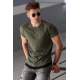 Madmext Khaki Basic T-shirt for Men 4465 - Haki