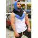 Madmext Men Sleeveless White Hoodie 2897 - Beyaz