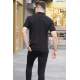 Men Designed Black Polo T-Shirt 5889 - Siyah