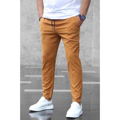 Madmext Men Tan Jogger Trousers 4242 - Taba