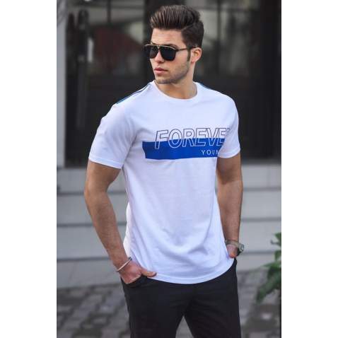 Madmext Men White T-shirt 4998 - Beyaz