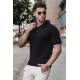 Madmext Men Knitwear Black Polo T-shirt 5078 - Siyah