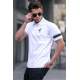 Men White Polo T-Shirt 5862 - Beyaz