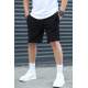 Men Black Capri Shorts - Siyah