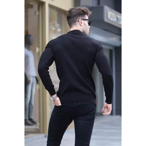 Black Knitwear Sweater 5183 - Siyah