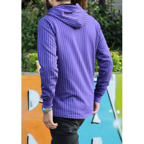 Madmext Men Purple Hoodie Sweatshirt 2825 - Mor