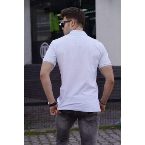 Men White Polo T-Shirt 5822 - Beyaz