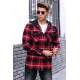 Madmext Red Checkered Hooded Men Shirt 4906 - Kırmızı