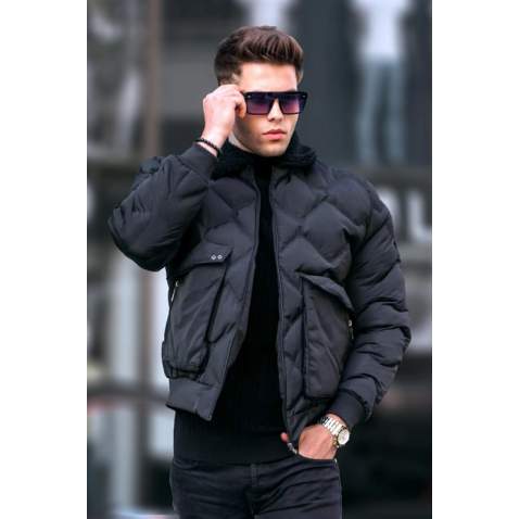 Black Puffer Jacket 5739 - Siyah