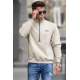 Madmext Men Beige Sweatshirt 5316 - Bej