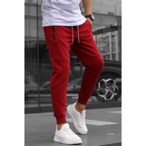 Men Maroon Basic Jogger Trousers - Bordo