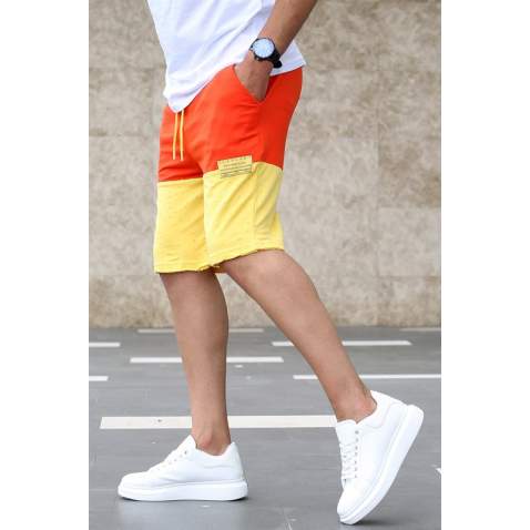 Madmext Orange Two Tone Capri for Men Mad2922 - Turuncu