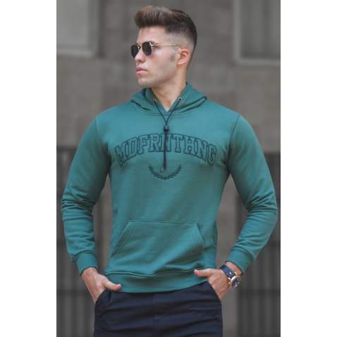 Madmext Men Green Hoodie Sweatshirt 5289 - Yeşil