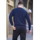 Light Navy Blue Regular Fit Basic Sweatshirt 5799 - Açık lacivert