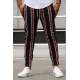 Madmext Maroon Striped Sweatpants 4086 - Bordo