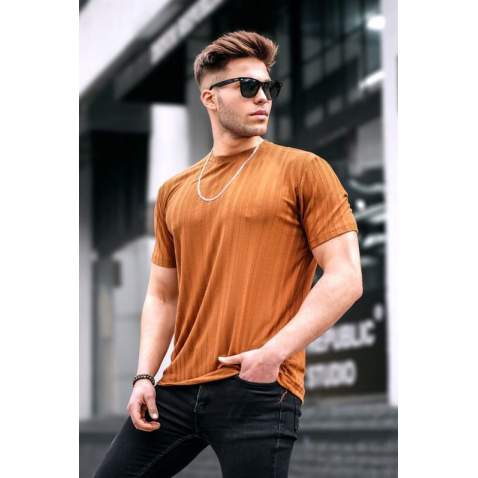 Men Oversize Camel T-Shirt - Camel