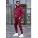 Maroon Hoodie Basic Tracksuit 5905 - Bordo