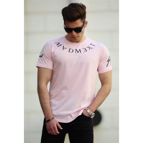 Madmext Soft Pink T-shirt for Men 4512 - Pudra