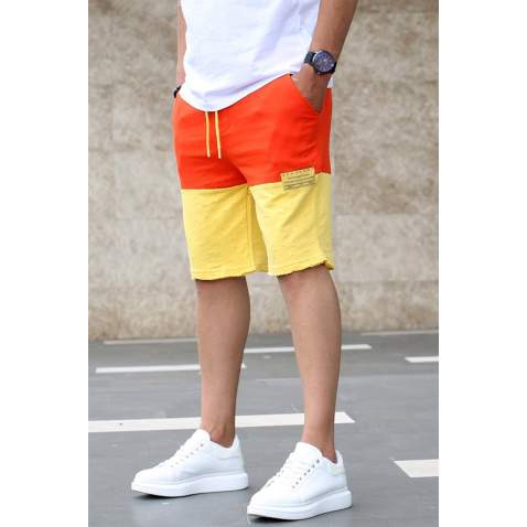 Madmext Orange Two Tone Capri for Men Mad2922 - Turuncu