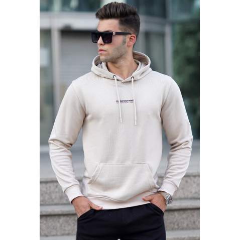 Madmext Men Printed Beige Sweatshirt 5306 - Bej