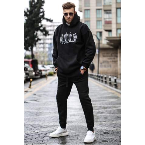 Madmext Black Tracksuit For Men 5664 - Siyah