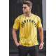 Madmext Men Striped Yellow T-shirt 3007 - Sarı