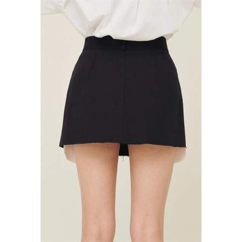 Women Black Basic Mini Skirt - Siyah