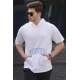 Madmext Men Printed White T-shirt 5236 - Beyaz