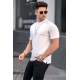 Men White Basic T-Shirt 5847 - Beyaz