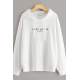 Mad Girls White Printed Sweatshirt MG828 - Beyaz