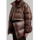 Mad Girls Brown Puffer Jacket MG1398 - Kahverengi