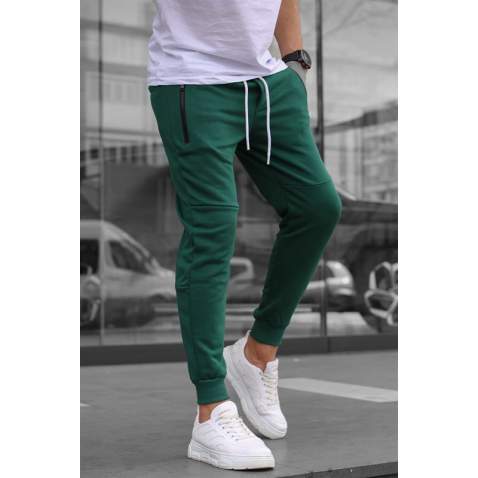 Men Green Basic Jogger Trousers - Yeşil